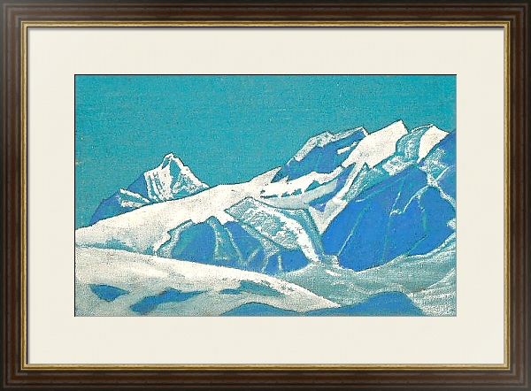 Постер Гималаи. Этюд 7 с типом исполнения Под стеклом в багетной раме 1.023.036