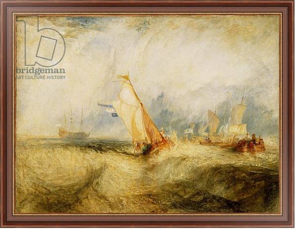 Постер Van Tromp Going About to Please His Masters - Ships a Sea Getting a Good Wetting, 1844 с типом исполнения На холсте в раме в багетной раме 35-M719P-83