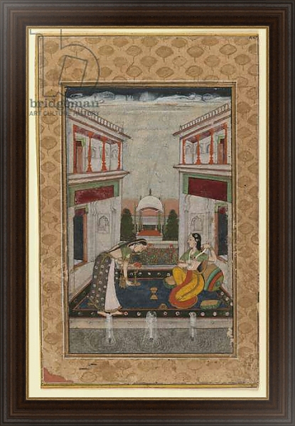 Постер Syam Kalyan Ragini, c.1740-1750 с типом исполнения На холсте в раме в багетной раме 1.023.151