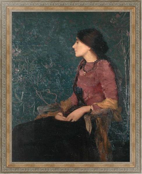 Постер Seated Portrait of Thadee-Caroline Jacquet, later Madame Aman-Jean, before 1892 с типом исполнения На холсте в раме в багетной раме 484.M48.310