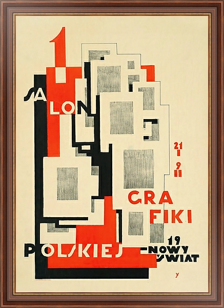 Постер 1 Salon Grafiki Polskiej. 21 I; 9 II. Nowy Świat 19 с типом исполнения На холсте в раме в багетной раме 35-M719P-83