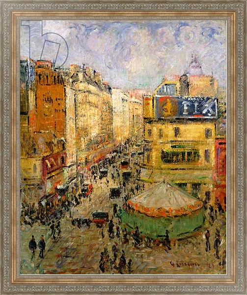 Постер Rue de Clignancourt, 1924 с типом исполнения На холсте в раме в багетной раме 484.M48.310