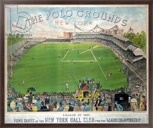 Постер The Polo Gronds, New York, pub. 1887 с типом исполнения На холсте в раме в багетной раме 221-02