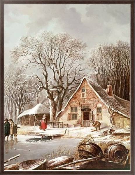 Постер Winter Scene с типом исполнения На холсте в раме в багетной раме 221-02