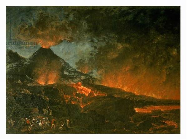 Постер Vesuvius Erupting с типом исполнения На холсте в раме в багетной раме 221-03