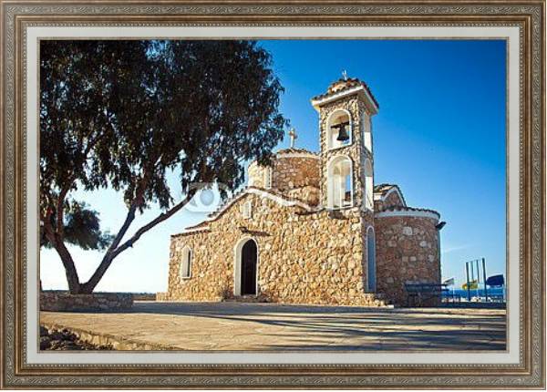 Постер Церковь Айос Элиас, Кипр с типом исполнения На холсте в раме в багетной раме 595.M52.330