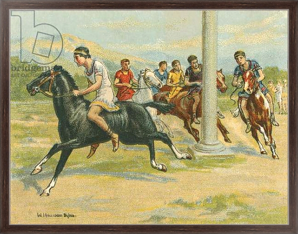 Постер Races Historic and Modern, Greek Horse Races с типом исполнения На холсте в раме в багетной раме 221-02