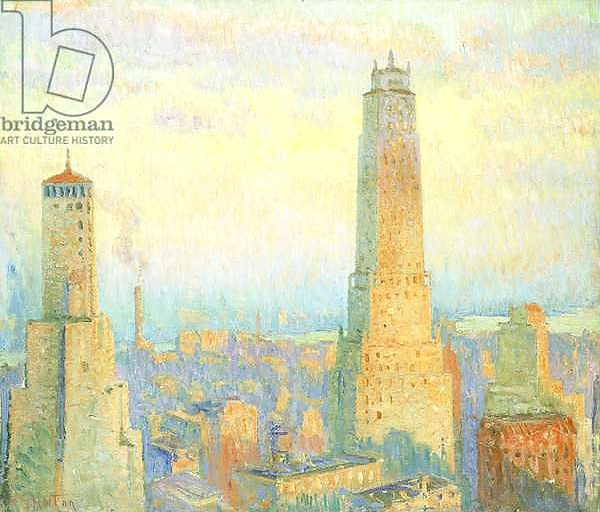 Постер Ritz Tower, New York, 1928 с типом исполнения На холсте без рамы