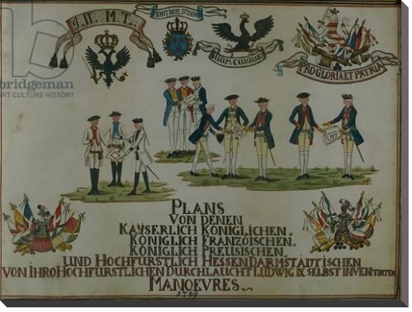 Постер A collection of maneouvre plans of Louis IX of Hesse-Darmstadt с типом исполнения На холсте без рамы