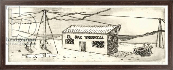 Постер El Bar Tropical с типом исполнения На холсте в раме в багетной раме 221-02