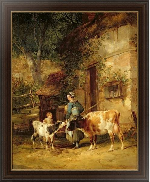 Постер The Milkmaid, 1840 с типом исполнения На холсте в раме в багетной раме 1.023.151