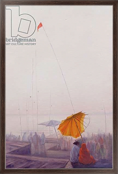 Постер Early Morning, Varanasi с типом исполнения На холсте в раме в багетной раме 221-02