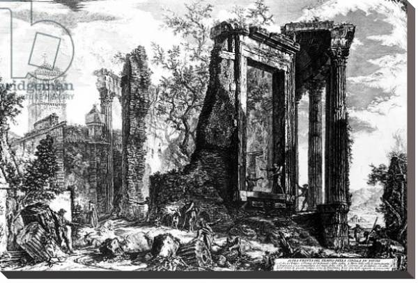 Постер The Temple of Sibyl, Tivoli, from the 'Views of Rome' series, c.1760 с типом исполнения На холсте без рамы