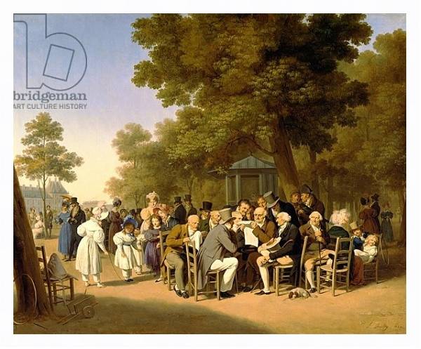 Постер Politicians in the Tuileries Gardens, 1832 с типом исполнения На холсте в раме в багетной раме 221-03