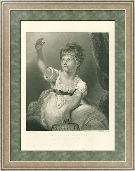 Постер Принцесса Шарлотта с типом исполнения Акварель в раме в багетной раме 485.M40.584