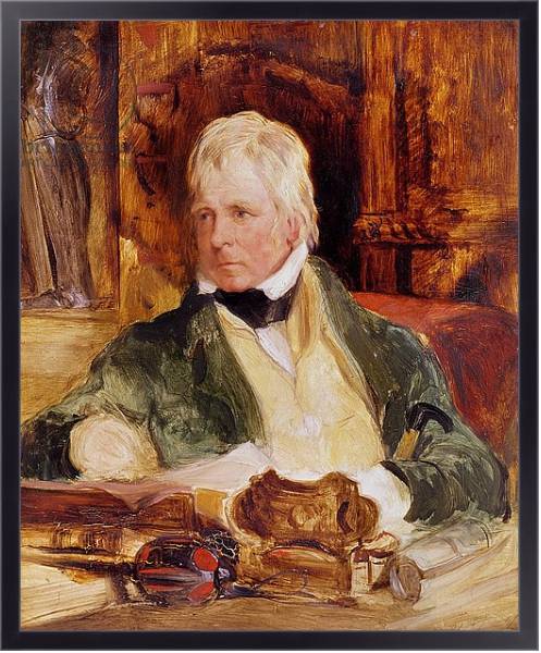 Постер Portrait of Sir Walter Scott, c.1824 с типом исполнения На холсте в раме в багетной раме 221-01