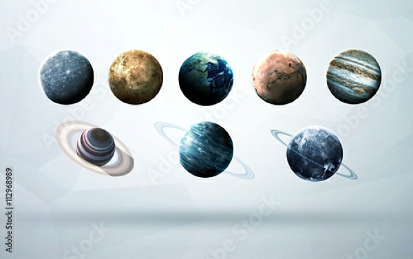 Постер Планеты солнечной системы с типом исполнения На холсте без рамы