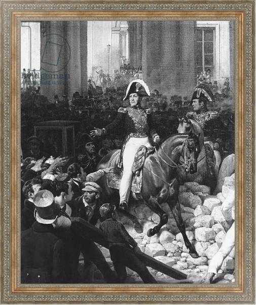 Постер The Duke of Orleans Leaves the Palais-Royal and Goes to the Hotel de Ville on 31st July 1830, 1832 2 с типом исполнения На холсте в раме в багетной раме 484.M48.310