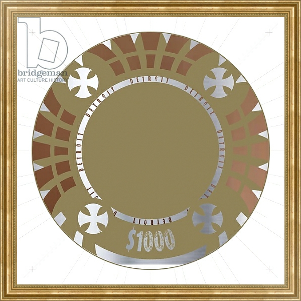 Постер PokerChip $1000, 2015, digital с типом исполнения На холсте в раме в багетной раме NA033.1.051