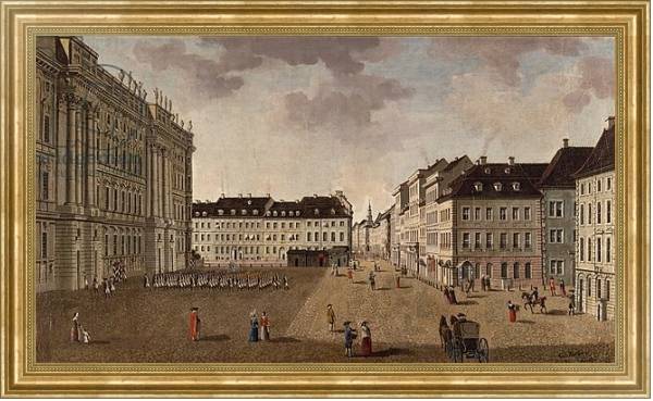 Постер Berlin City Palace, 1765 с типом исполнения На холсте в раме в багетной раме NA033.1.051