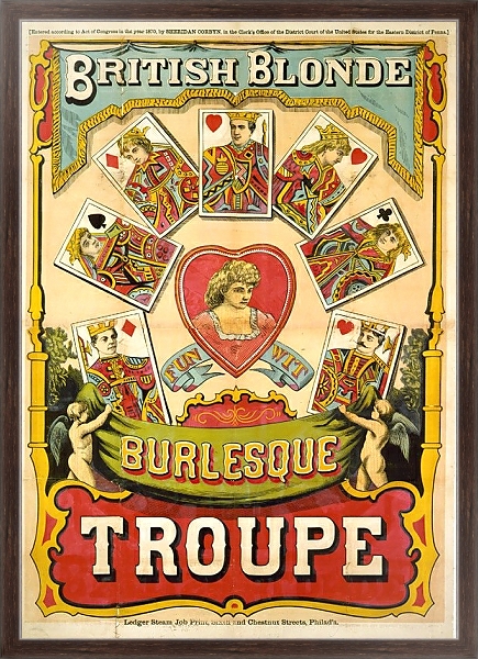 Постер British Blonde Burlesque Troupe с типом исполнения На холсте в раме в багетной раме 221-02