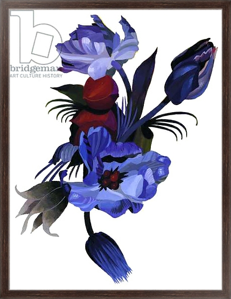 Постер Deep blue tulips. с типом исполнения На холсте в раме в багетной раме 221-02