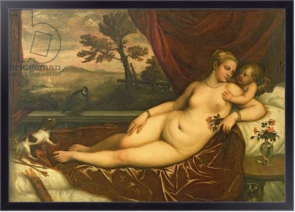 Постер Venus and Cupid 4 с типом исполнения На холсте в раме в багетной раме 221-01