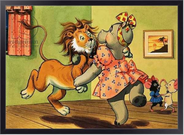 Постер Leo the Friendly Lion 14 с типом исполнения На холсте в раме в багетной раме 221-01