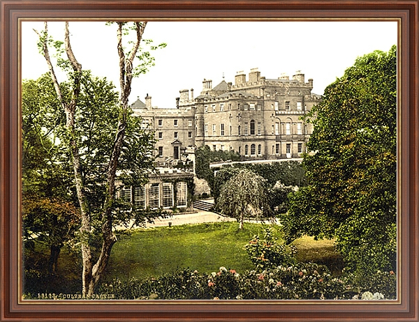 Постер Шотландия. Замок Калзин с типом исполнения На холсте в раме в багетной раме 35-M719P-83