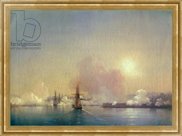 Постер Arrival into Sebastopol Bay, 1852 с типом исполнения На холсте в раме в багетной раме NA033.1.051