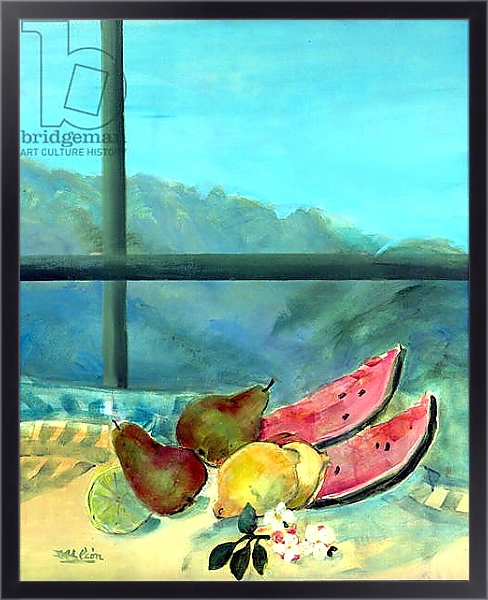 Постер Still Life with Watermelon с типом исполнения На холсте в раме в багетной раме 221-01