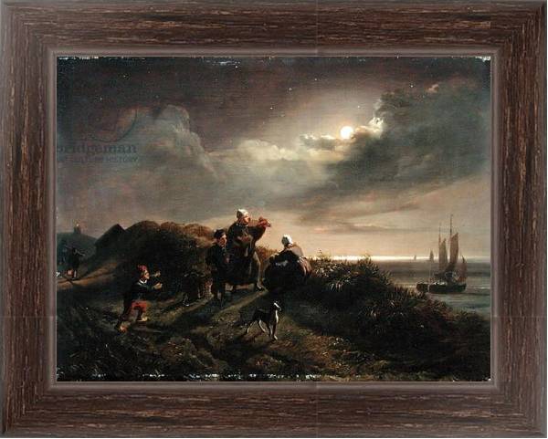 Постер On the Coast near Scheveningen, 1842 с типом исполнения На холсте в раме в багетной раме 221-02