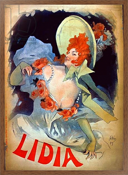 Постер 'Lidia', 1895 с типом исполнения На холсте в раме в багетной раме 1727.4310