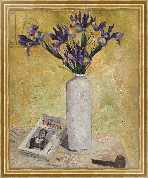 Постер Iris in a Tall Vase, 1928 с типом исполнения На холсте в раме в багетной раме NA033.1.051
