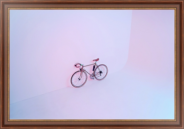 Постер Велосипед в лиловом цвете с типом исполнения На холсте в раме в багетной раме 35-M719P-83