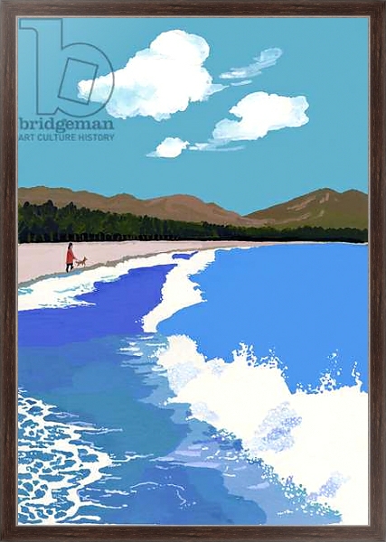 Постер Beach and Pine Forest с типом исполнения На холсте в раме в багетной раме 221-02