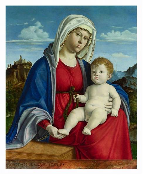 Постер Дева Мария с младенцем 10 с типом исполнения На холсте в раме в багетной раме 221-03