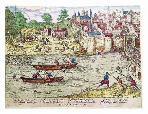 Постер Massacre of Tours, in July 1562 с типом исполнения На холсте в раме в багетной раме 221-03