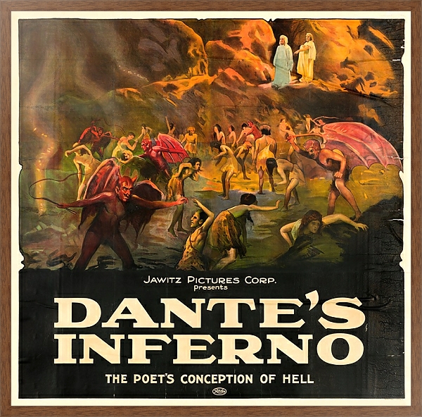 Постер Dante Inferno с типом исполнения На холсте в раме в багетной раме 1727.4310