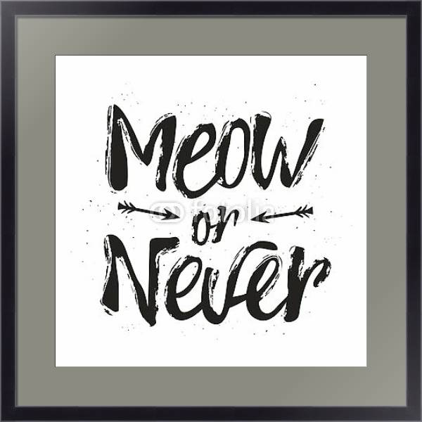 Постер Meow or never с типом исполнения Под стеклом в багетной раме 221-01