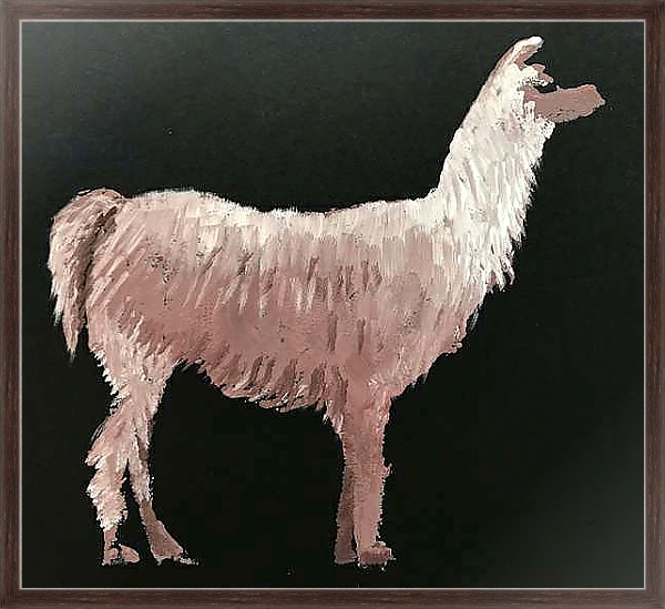 Постер Llama с типом исполнения На холсте в раме в багетной раме 221-02