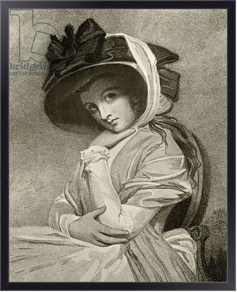 Постер Emma, Lady Hamilton, engraved by John Jones, 1901 с типом исполнения На холсте в раме в багетной раме 221-01