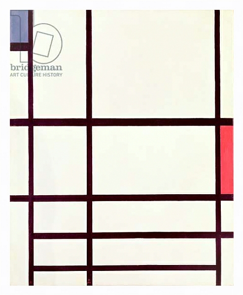 Постер Composition in Red, Blue and White: II, 1937 с типом исполнения На холсте в раме в багетной раме 221-03