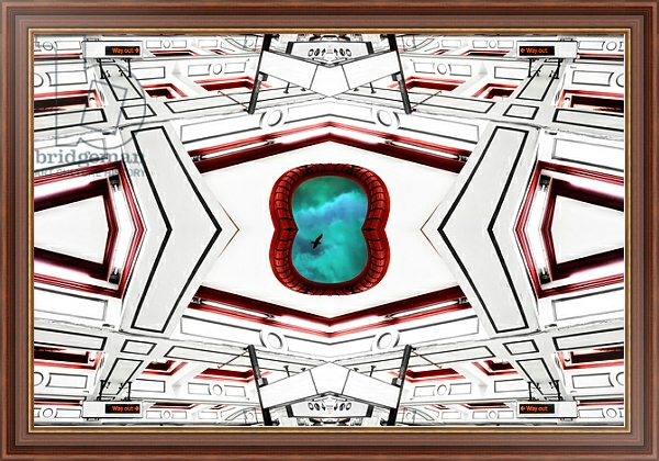 Постер Ceiling portal sky bird, 2014 с типом исполнения На холсте в раме в багетной раме 35-M719P-83