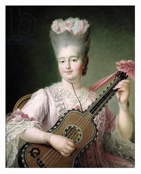 Постер Portrait of Marie-Clothilde of France, also known as Madame Clothilde, queen of Sardinia, 1775 с типом исполнения На холсте в раме в багетной раме 221-03