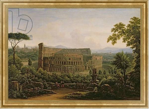Постер View of the Colosseum from the Palatine Hill, Rome, 1816 с типом исполнения На холсте в раме в багетной раме NA033.1.051