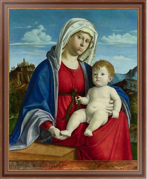 Постер Дева Мария с младенцем 10 с типом исполнения На холсте в раме в багетной раме 35-M719P-83