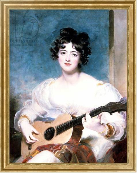 Постер Lady Wallscourt, 1825 с типом исполнения На холсте в раме в багетной раме NA033.1.051