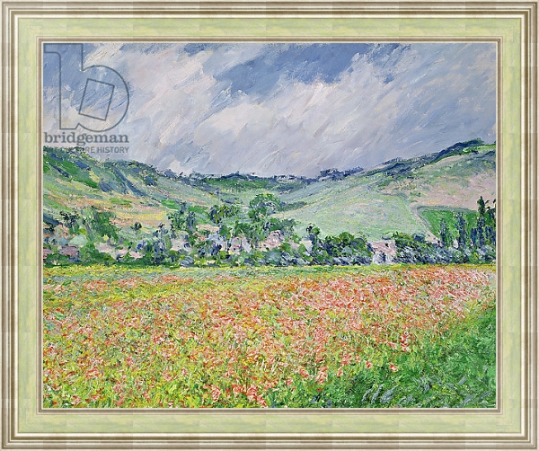 Постер The Poppy Field near Giverny, 1885 с типом исполнения На холсте в раме в багетной раме NA053.0.113