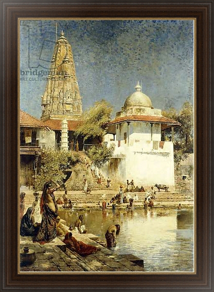 Постер The Ganges at Benares, с типом исполнения На холсте в раме в багетной раме 1.023.151